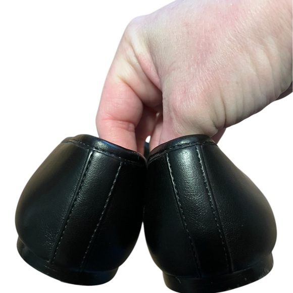 J. Crew Factory Classic black faux leather cap toe ballet flats - Picture 7 of 9